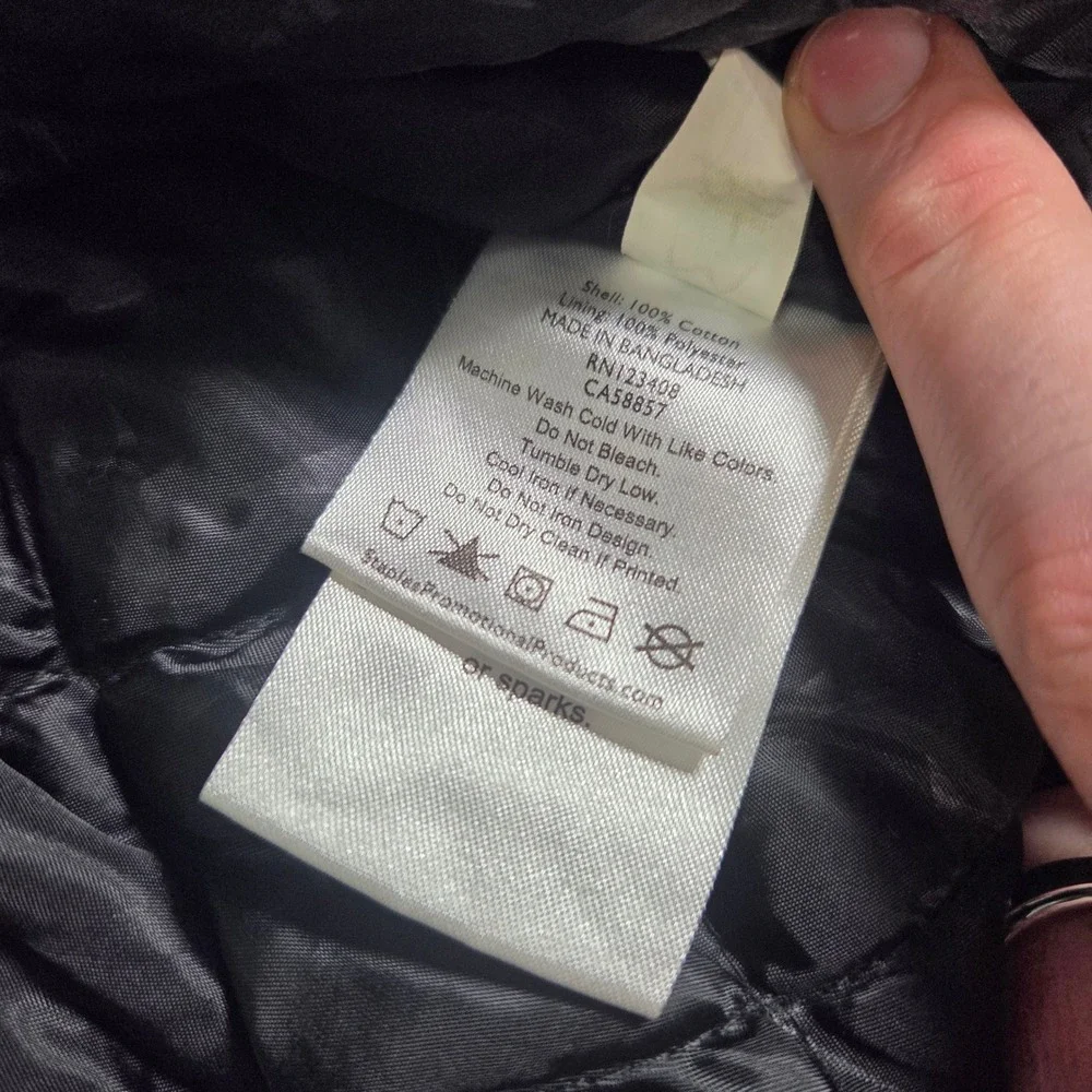 Snap-on Hooded‎ Work Jacket Mens 3XL Gray Black Canvas Quilted Mechanic Heavy